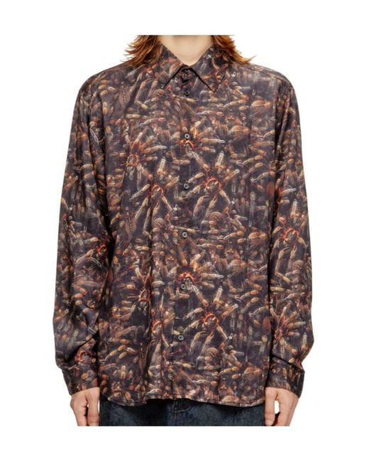 DIESEL Brown S-Simply-Spider Shirt for men