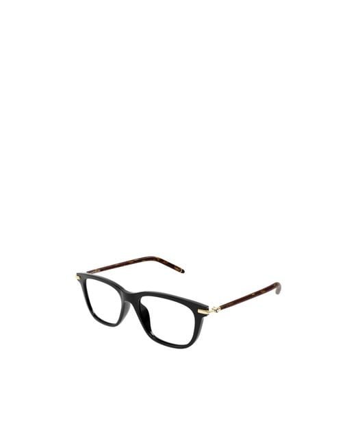 Montblanc White Eyewear Rectangular Frame Glasses for men