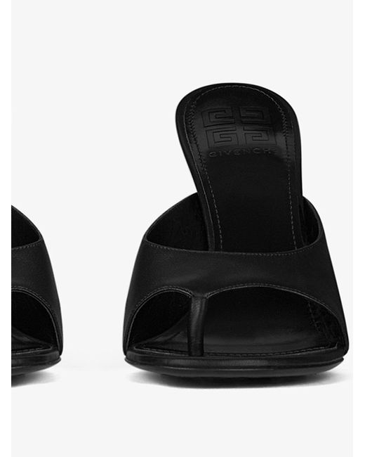 Givenchy Black Slip-On Leather Mules