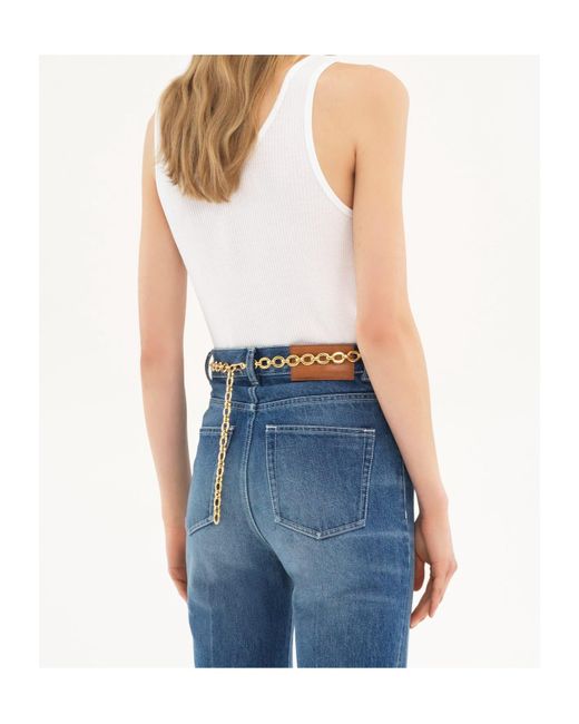 Chloé White Chloé Logo Embroidered Ribbed Tank Top