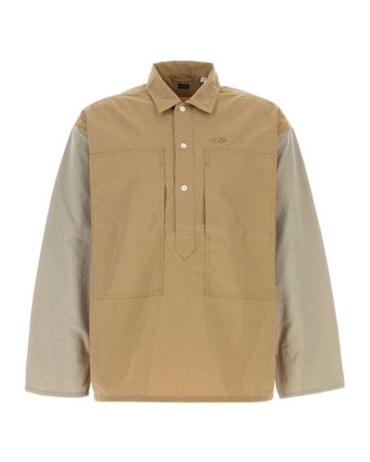 Nanamica Natural Oversized Pullover Shirt Jacket for men