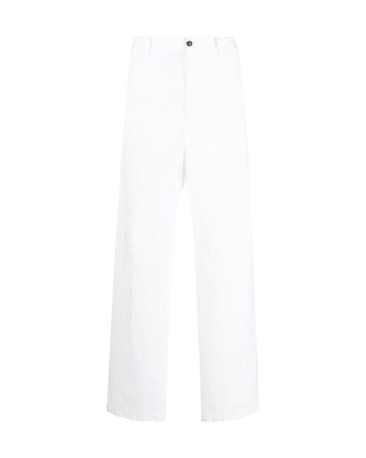 DSquared² White Logo Printed Casual Pants for men