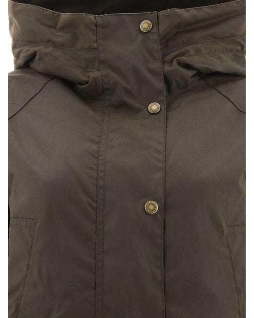 Barbour Gray Arley Buttoned Hooded Jacket