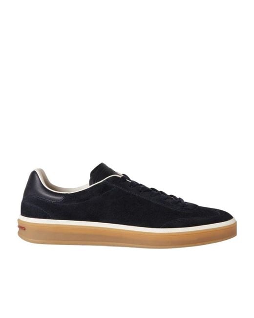 Loro Piana Blue Low-Top Lace-Up Sneakers