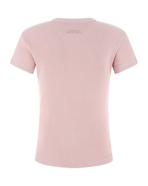 Isabel Marant Pink Slim Fit Fine Ribbed Top