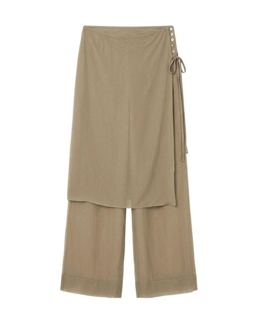 Paloma Wool Natural Straight-Leg Casual Pants