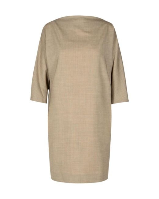 P.A.R.O.S.H. Natural P.A.R.O..H. Three Quarter Sleeved Mini Dress