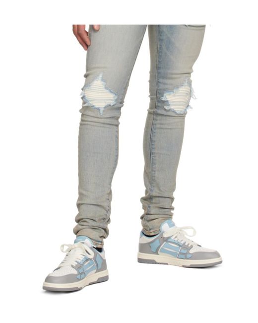 Amiri Blue Varsity Skel Top Low Sneakers for men