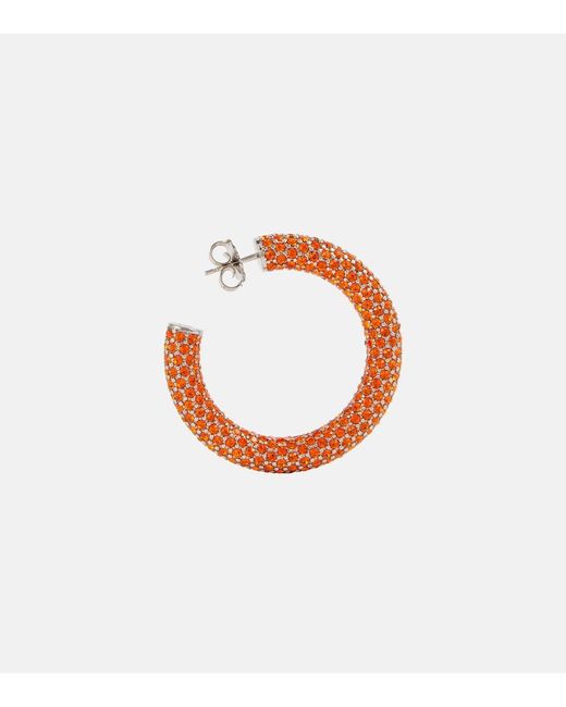 AMINA MUADDI Pink Cameron Medium Hoop Earrings