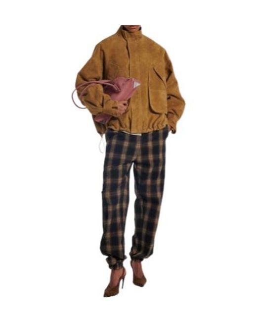 The Attico Brown Soft Suede Flight Jacket