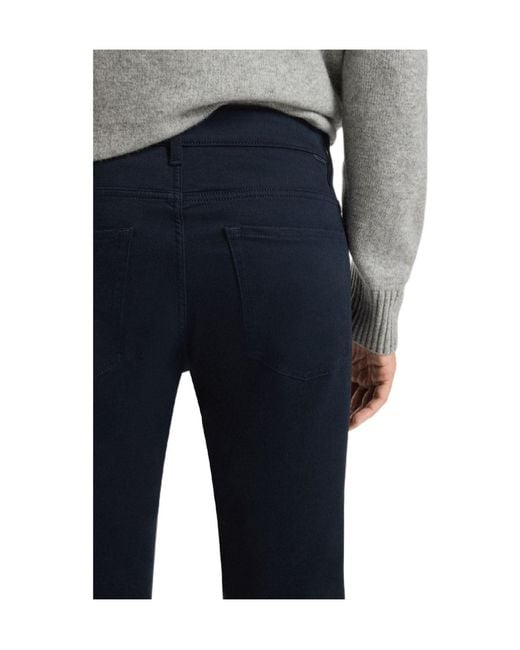 Boss Blue Solid Color Casual Pants for men