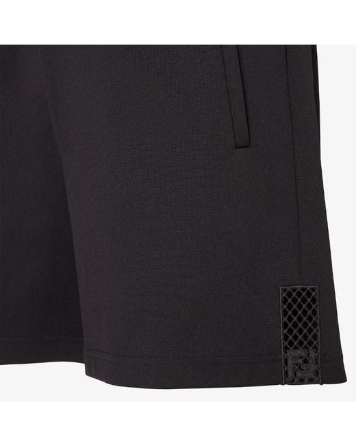 Fendi Black Drawstring Bermuda Shorts for men