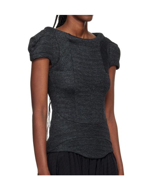 Kiko Kostadinov Black Compass Jersey Blouse
