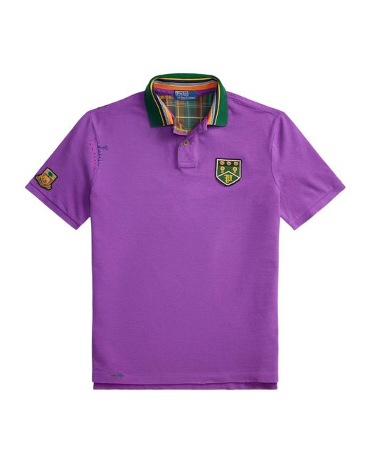 Polo Ralph Lauren Purple Appliqué Short-Sleeve Polo Shirt for men