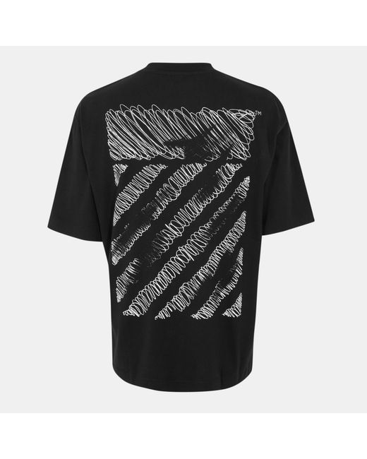 Off-White c/o Virgil Abloh Black Scribble Regular Fit T-Shirt for men