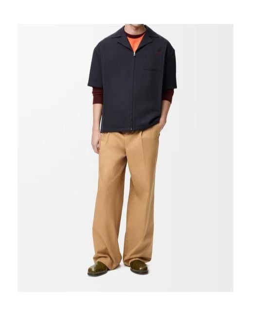 Loewe Blue Short Sleeve Shirt for men