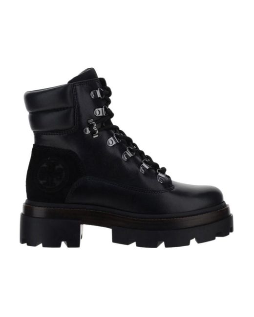 ショートブーツ・ブーティ Tory Burch Black leather Miller ankle boots Tory Burch Miller Boots Leather Pull On (8.5, Black