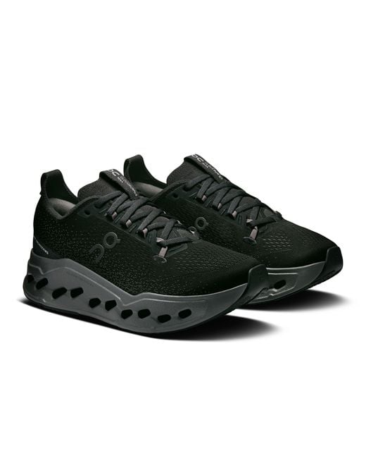 On Shoes Black Lace-Up Sneakers