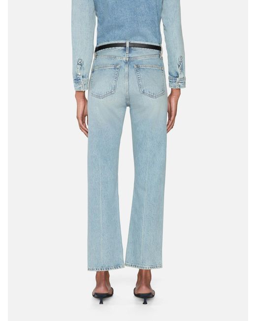 FRAME Blue The Vertical Crop Jeans
