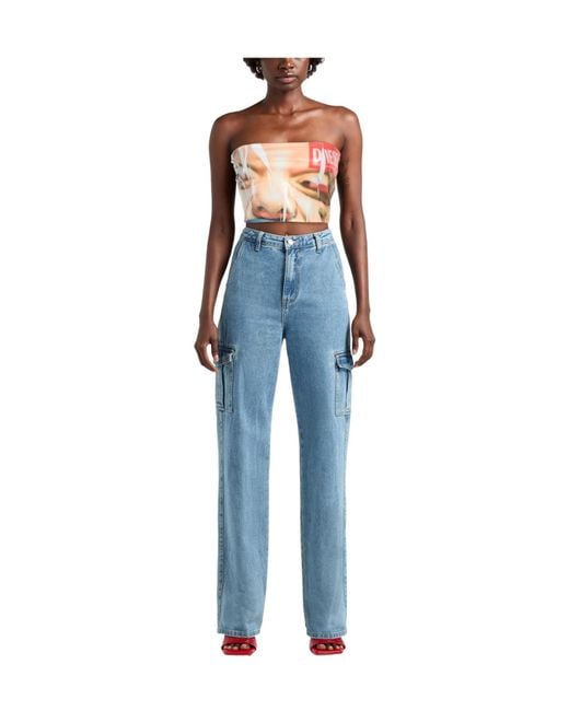 DIESEL Pink Printed Tops