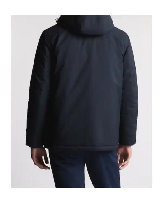 Fay Blue Hooded Parka Coat for men