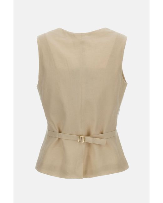 Max Mara Natural Buttoned Waistcoat