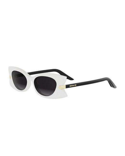 Dior White Eyewear Butterfly Frame Sunglasses