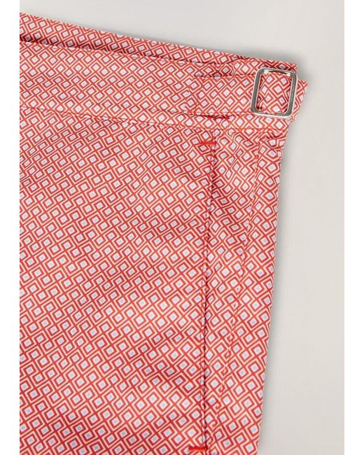 Loro Piana Pink Pattern Swimming Trunks for men