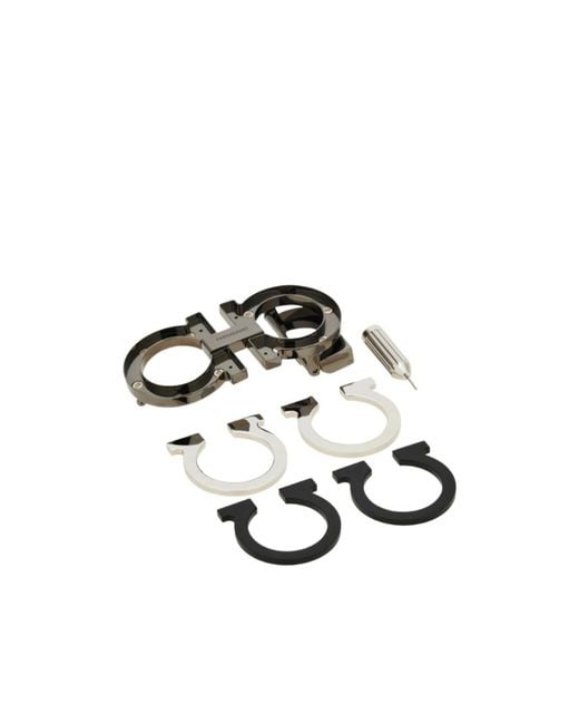 Ferragamo White Ferragamo Eyewear Reversible Logo Buckle Belts for men