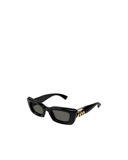 Gucci White Eyewear Rectangle-Frame Sunglasses