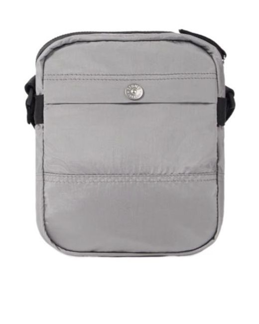 Stone Island Gray Logo Patch Zipped Crossbody Bag for men