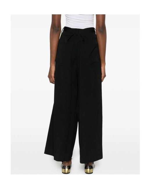 Yohji Yamamoto Black Gabardine Asymmetry Baggy Pants