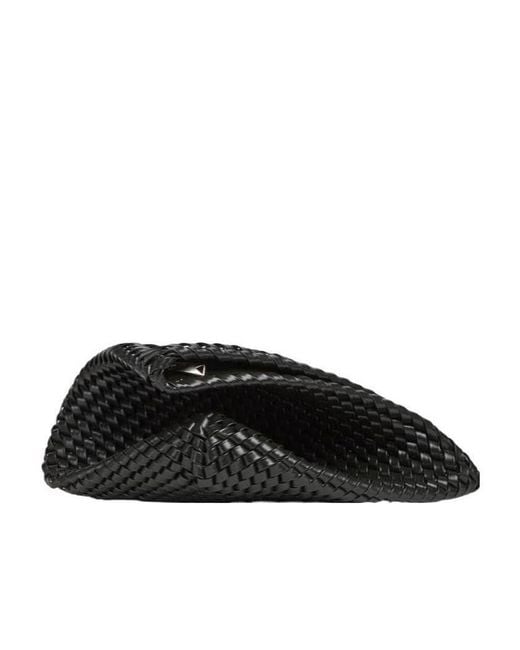 Bottega Veneta Black Interwoven-Design Clutch Bag for men
