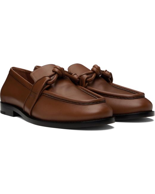 Bottega Veneta Brown Astaire Knot Detailed Loafers for men