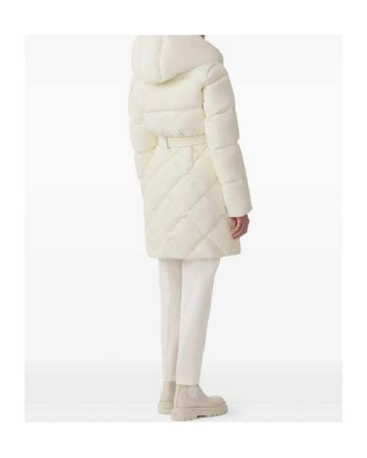 Mackage White Hooded Quilted Coat