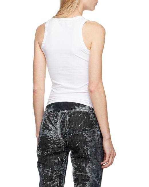 DIESEL White Oval-D Tank Top