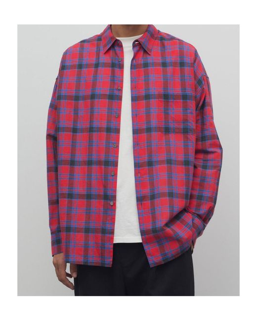 The Row Red Lancaster Shirt In Cotton for men