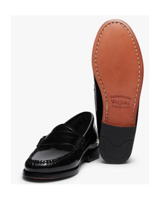 G.H.BASS Black Easy Weejuns Larson Loafers