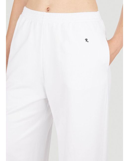 Raf Simons White Wide-Leg Track Pants