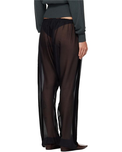 Paloma Wool Black Silk Palazzo Trousers