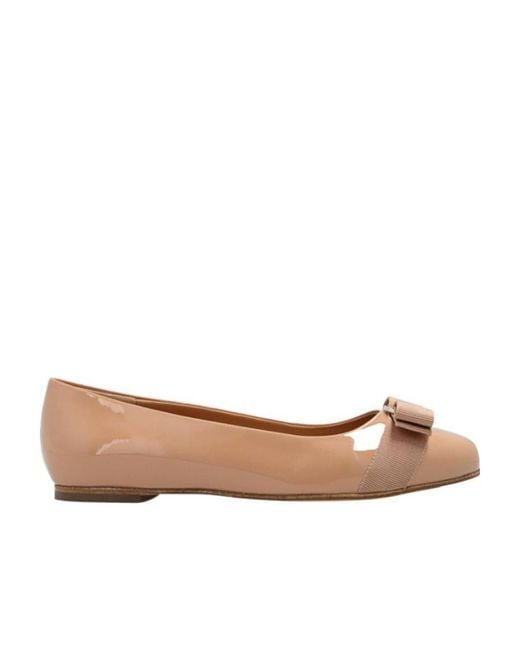 Ferragamo Brown Ferragamo Varina Ballet Flats