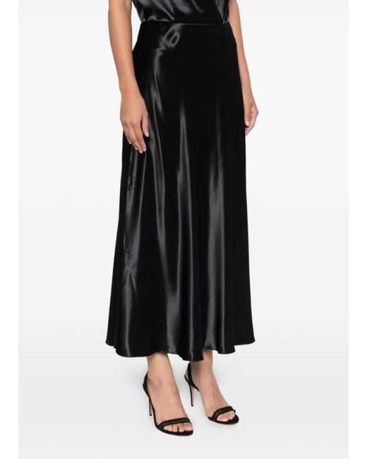 Alberta Ferretti Black Flowing Skirt