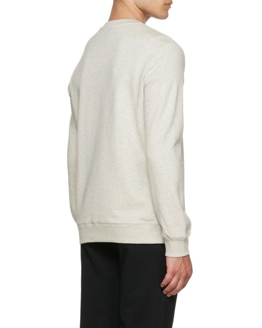 A.P.C. Gray Logo Printed Crewneck Sweatshirt for men