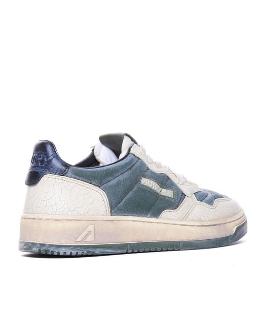 Autry Blue Super Vintage Low Sneakers for men
