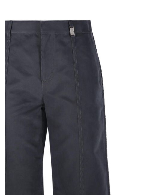 Burberry Gray Belt-Loop Casual Pants