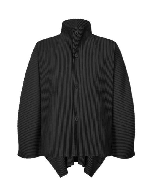 Homme Plissé Issey Miyake Black Kite Pleats Jacket for men
