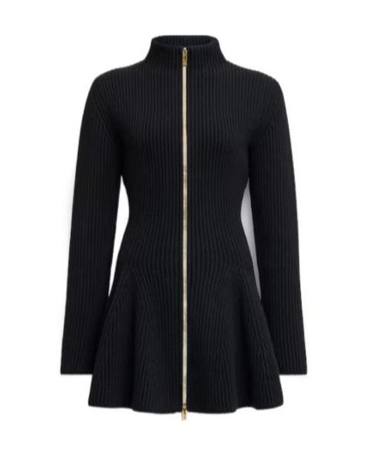 Alaïa Black Peplum Cardigan
