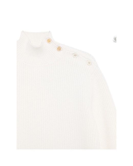 Prada White Turtleneck Knitted Jumper for men