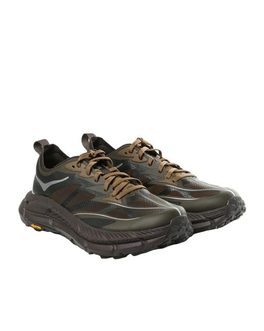 Hoka One One Black Mafate Speed 4 Lite Lace-Up Sneakers for men