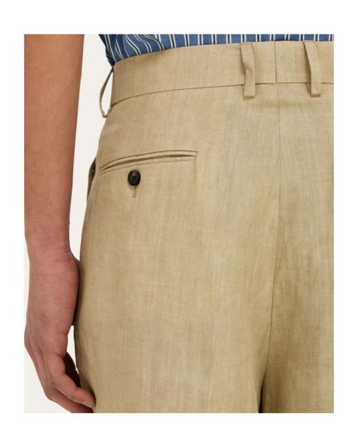 Ferragamo Natural Linen Bermuda Short for men